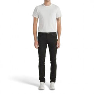 Edwin Men's Lian Mid Rise Skinny Stretch Jeans Sz 36 in Stay Black Zip Fly